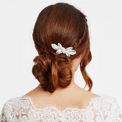 Online exclusive crystal bow hair comb
